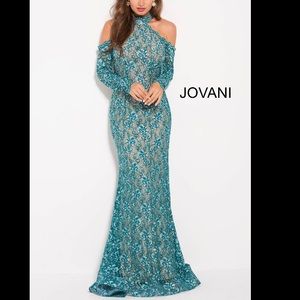 NWT Prom Gown 58376 by Jovani in Teal Size 4